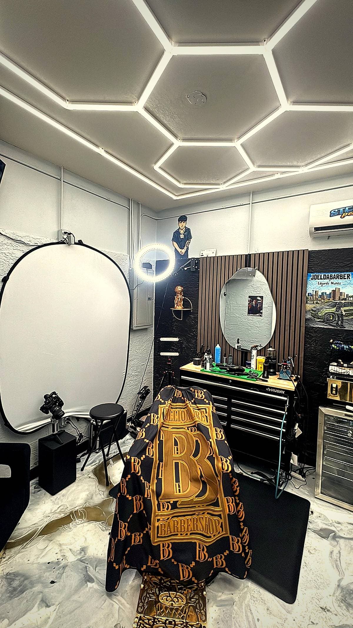 Premium barber station at Billionaire Barbershop — where precision fades happen